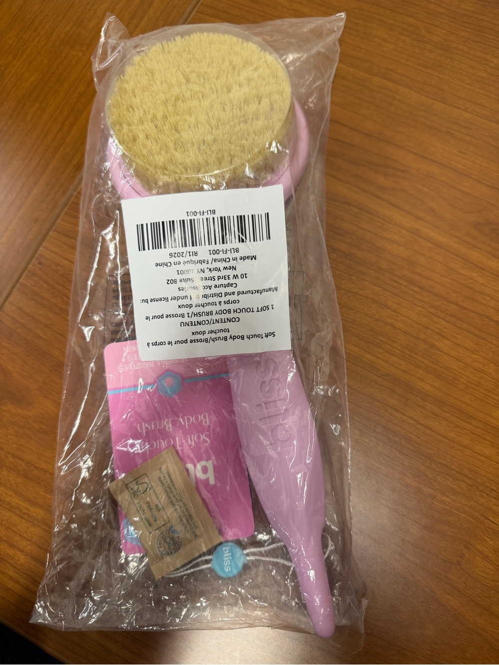Bliss Light Pink Full Body Dry Brush with Natural Bristles - Picture 4 of 6